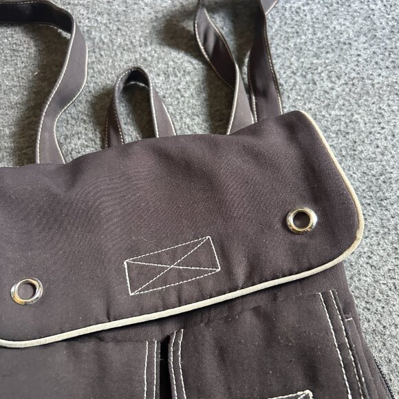 No Boundaries Vintage Y2k Backpack Black Surf Hawaii Tropical Bag Grunge Goth - Picture 9 of 15